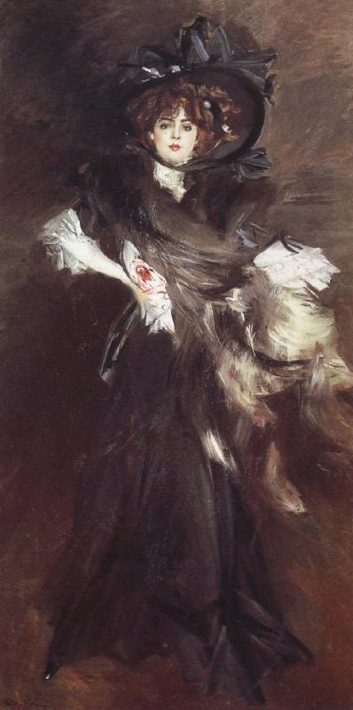Giovanni Boldini Portrait of Mlle Lantelme oil painting image